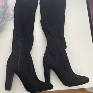 Unisa Black Over the Knee Boots